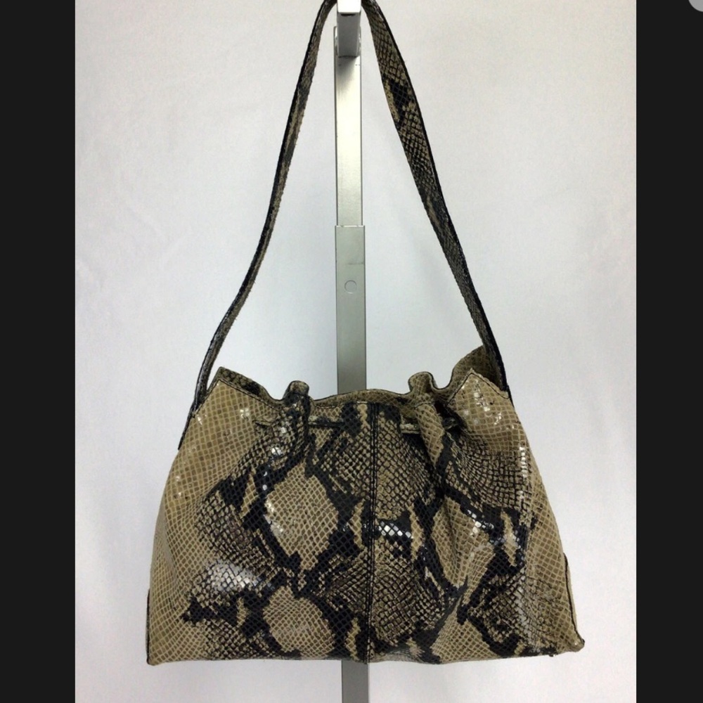 Cristian Snake Print Shoulder Bag